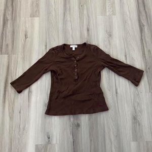 3/4 sleeve shirt with buttons